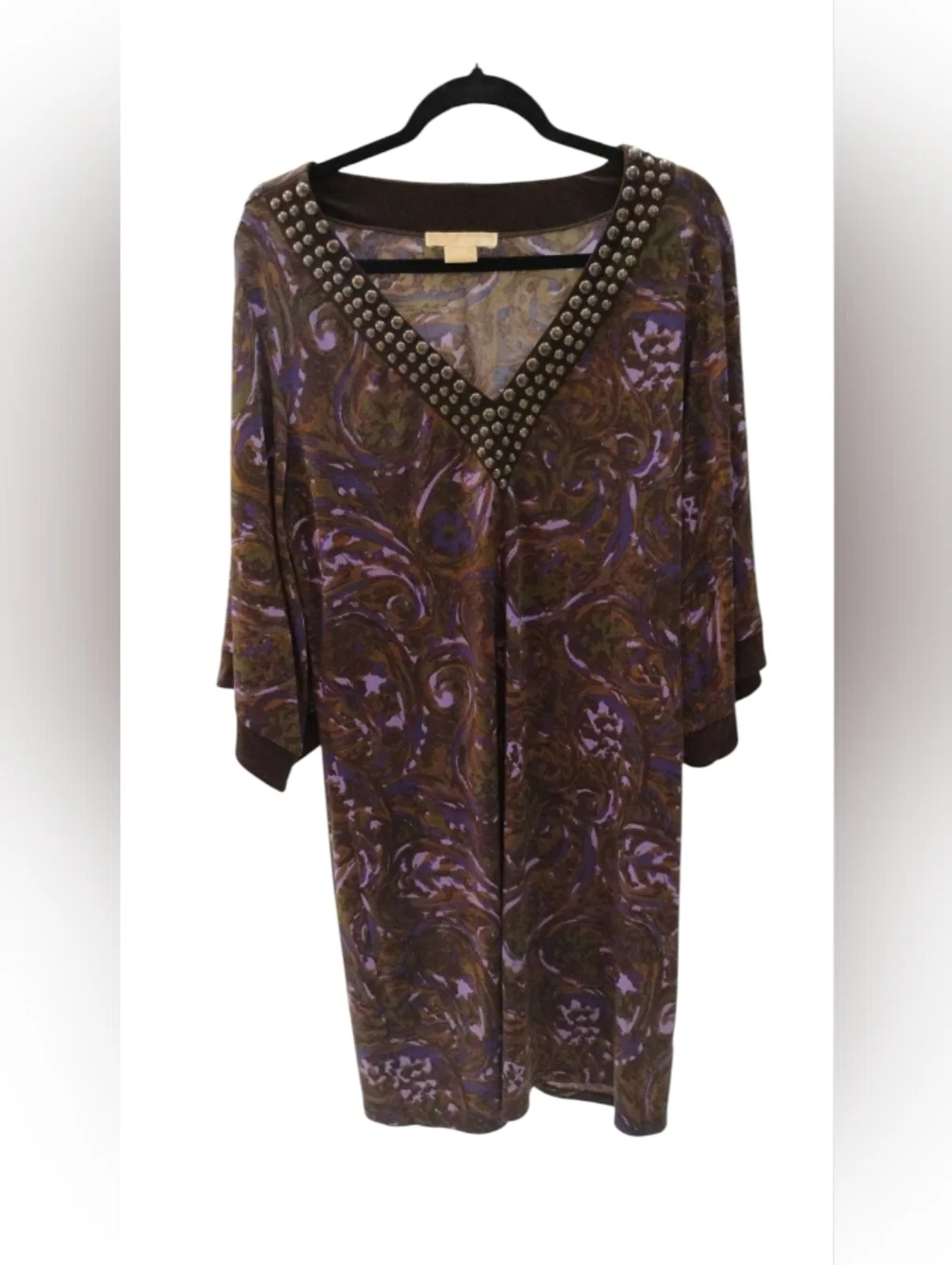 Michael Kors Kimono Sleeve Shift Dress W Studs SZ L